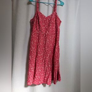 Torrid pink floral skater dress size 00